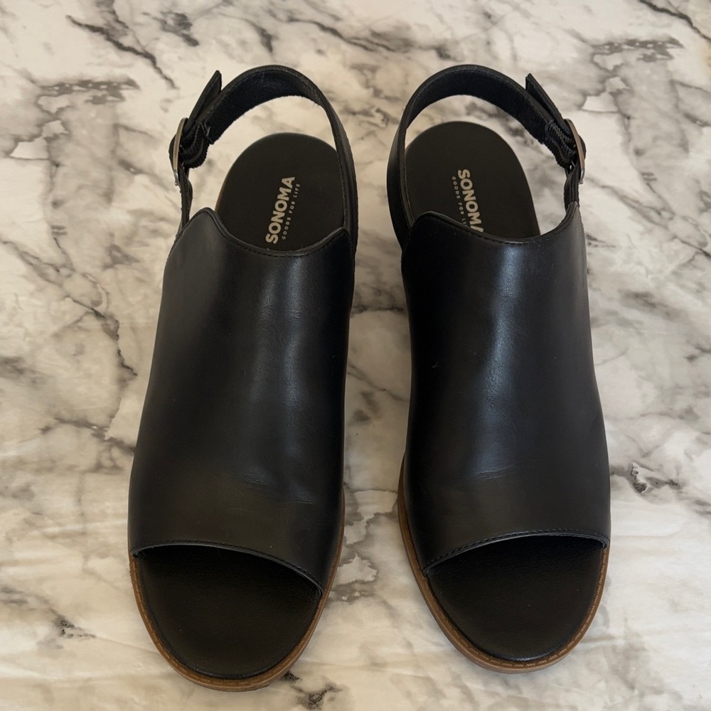Sonoma Women's Black Open-Toe Sandals